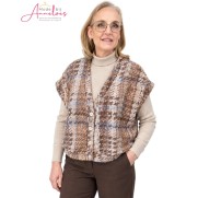 Enjoy Gilet Geruit 3638_581 Beige Bruin